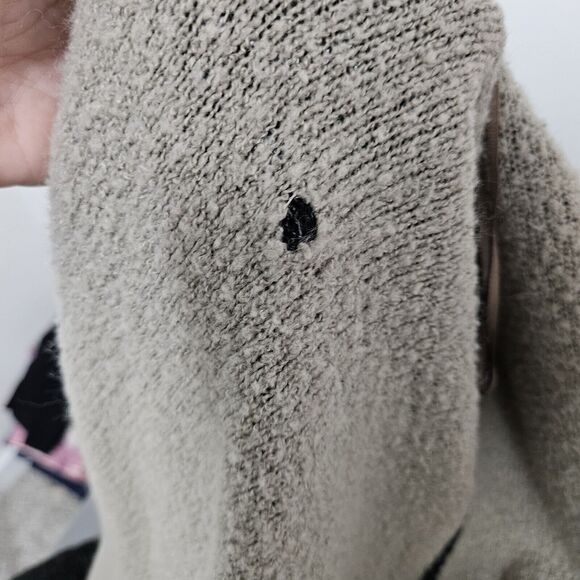 NWOT ZARA Open Front Cardigan Womens M Black Knit Wool Blend Drape Boho Sweater - Picture 10 of 10